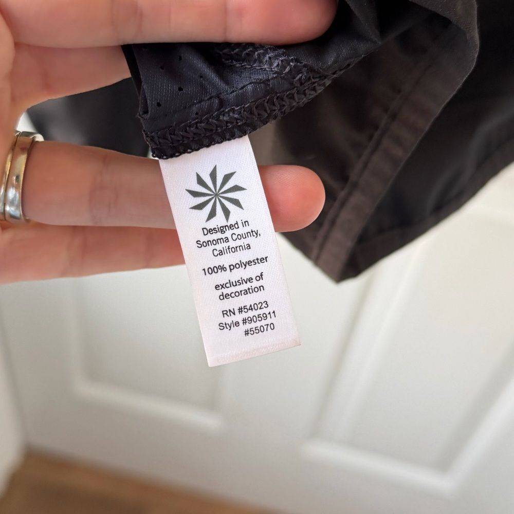 Athleta Black Ventilated Running Windbreaker 1x - Picture 5 of 5